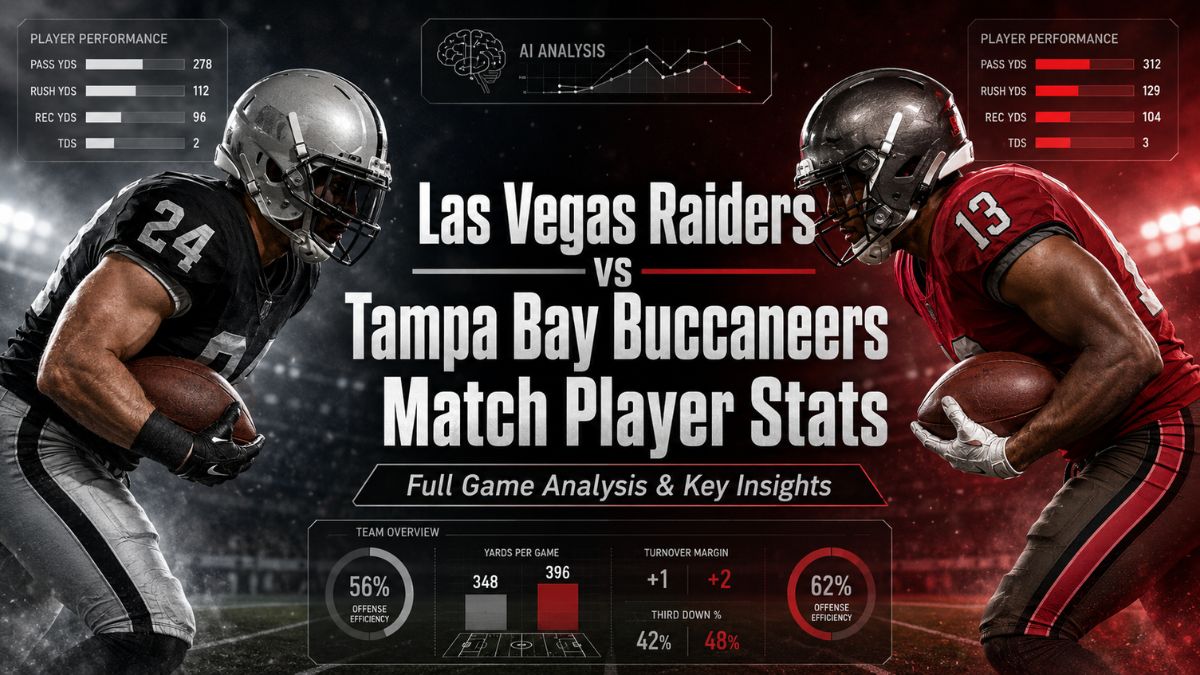 Las Vegas Raiders vs Tampa Bay Buccaneers Match Player Stats