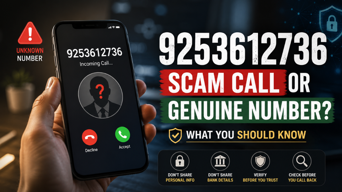 9253612736 Scam Call or Genuine Number