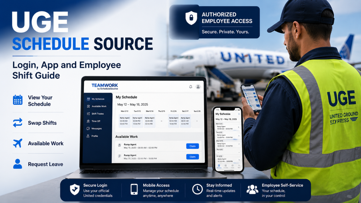 UGE Schedule Source: Login, App and Employee Shift Guide